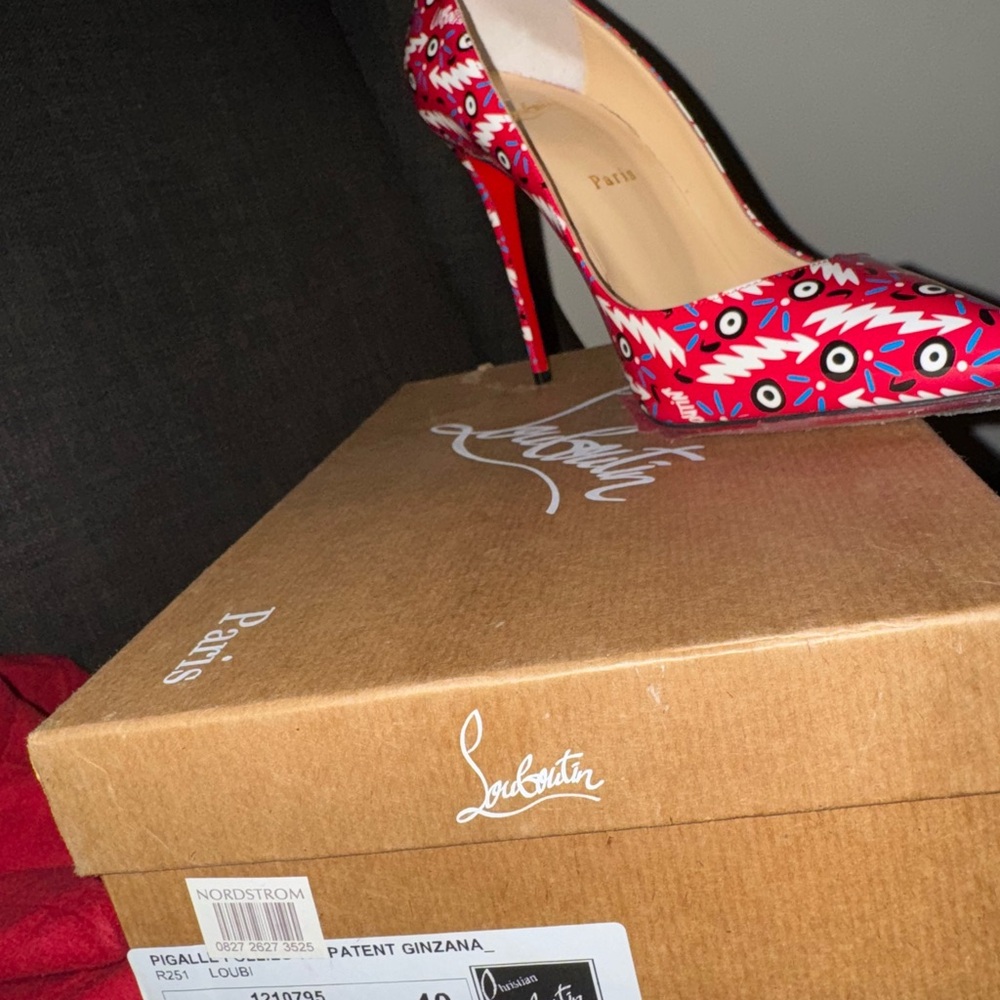 Christian Louboutin Red and Black Heels